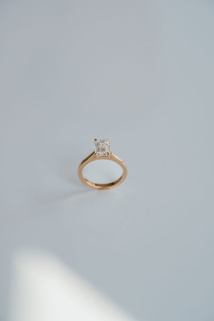 Marquise Shaped Three Stone Lab Grown Diamond Engagement Ring