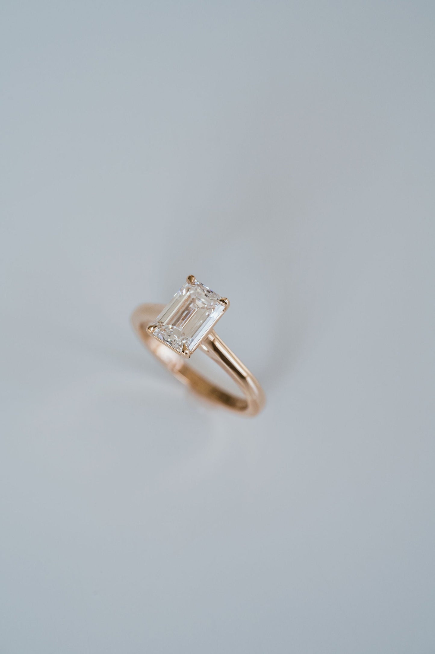 Marquise Shaped Three Stone Lab Grown Diamond Engagement Ring