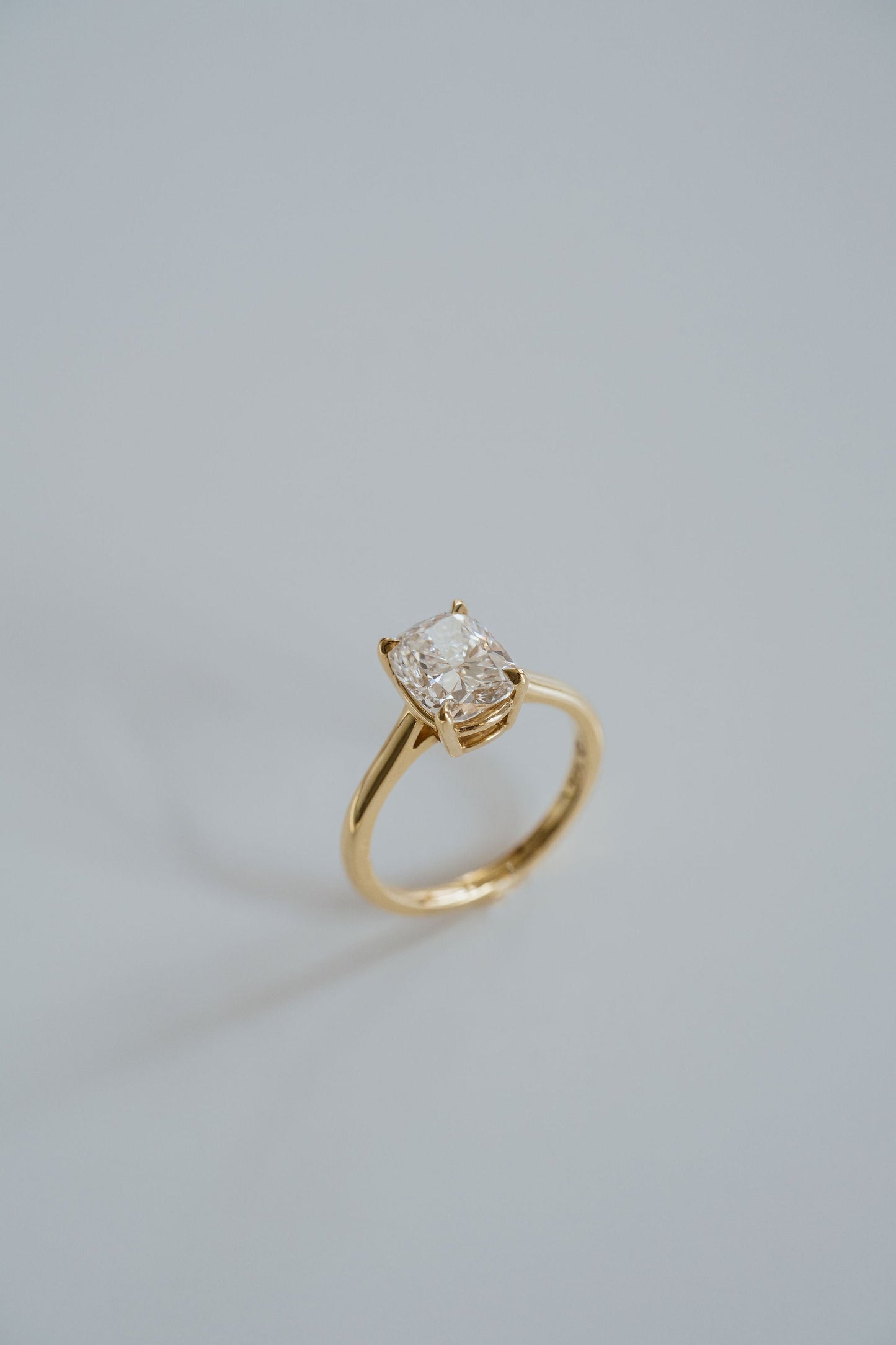 Marquise Shaped Three Stone Lab Grown Diamond Engagement Ring