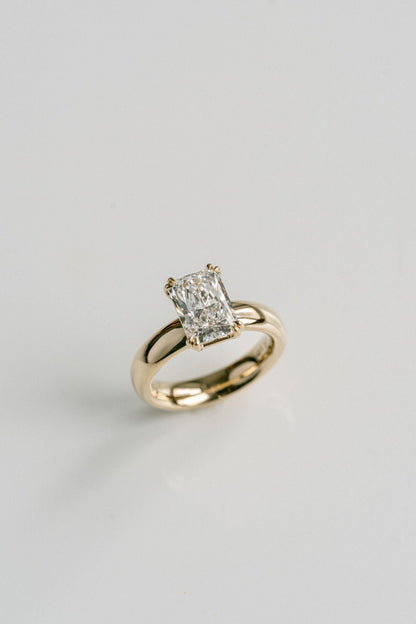 Marquise Shaped Three Stone Lab Grown Diamond Engagement Ring