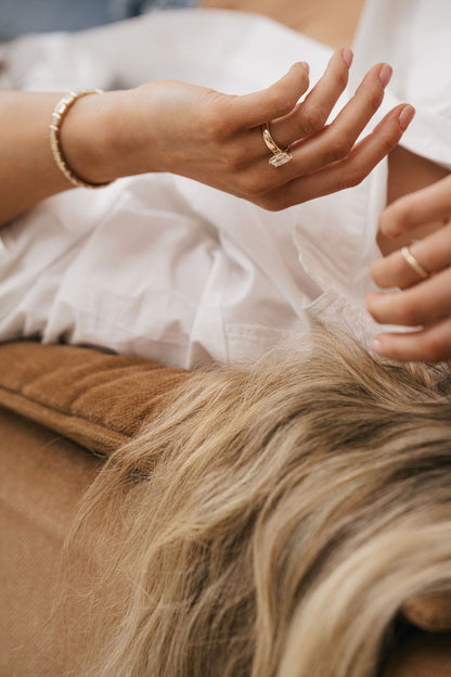 Marquise Shaped Three Stone Lab Grown Diamond Engagement Ring