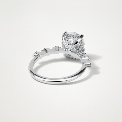 Cushion Dainty & Hidden Halo Moissanite Engagement Ring – 4 CT Lab-Created Brilliance in 10K/14K/18K Gold