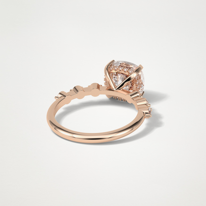Cushion Dainty & Hidden Halo Moissanite Engagement Ring – 2.15 CT Lab-Created Brilliance in 10K/14K/18K Gold