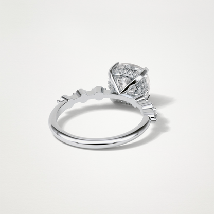 Cushion Dainty & Hidden Halo Moissanite Engagement Ring – 2.15 CT Lab-Created Brilliance in 10K/14K/18K Gold