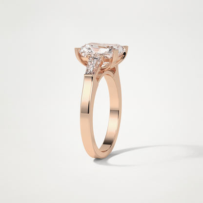 Radiant Three Stones Moissanite Engagement Ring – 2.3 CT Lab-Created Brilliance in 10K/14K/18K Gold 19
