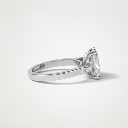 Radiant Three Stones Moissanite Engagement Ring – 2.3 CT Lab-Created Brilliance in 10K/14K/18K Gold 3