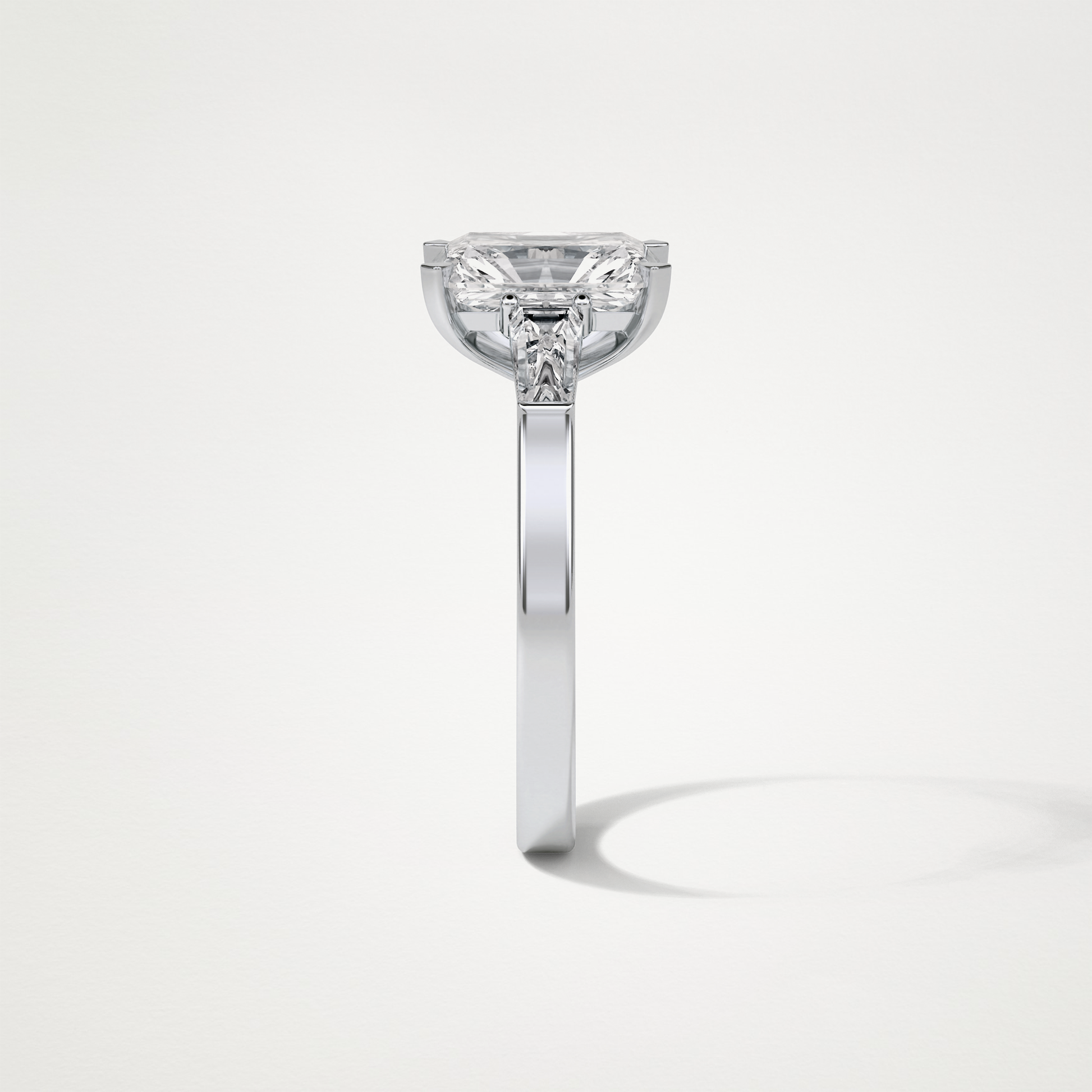 Radiant Three Stones Moissanite Engagement Ring – 2.3 CT Lab-Created Brilliance in 10K/14K/18K Gold 4
