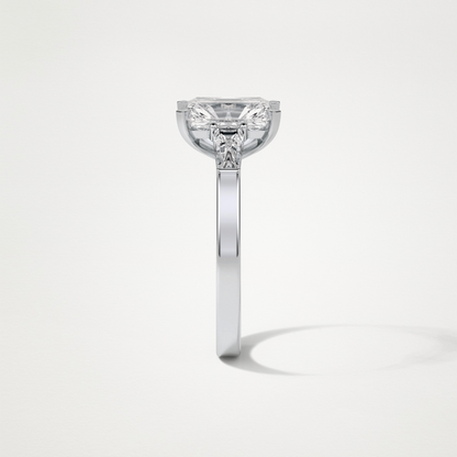 Radiant Three Stones Moissanite Engagement Ring – 2.3 CT Lab-Created Brilliance in 10K/14K/18K Gold 4