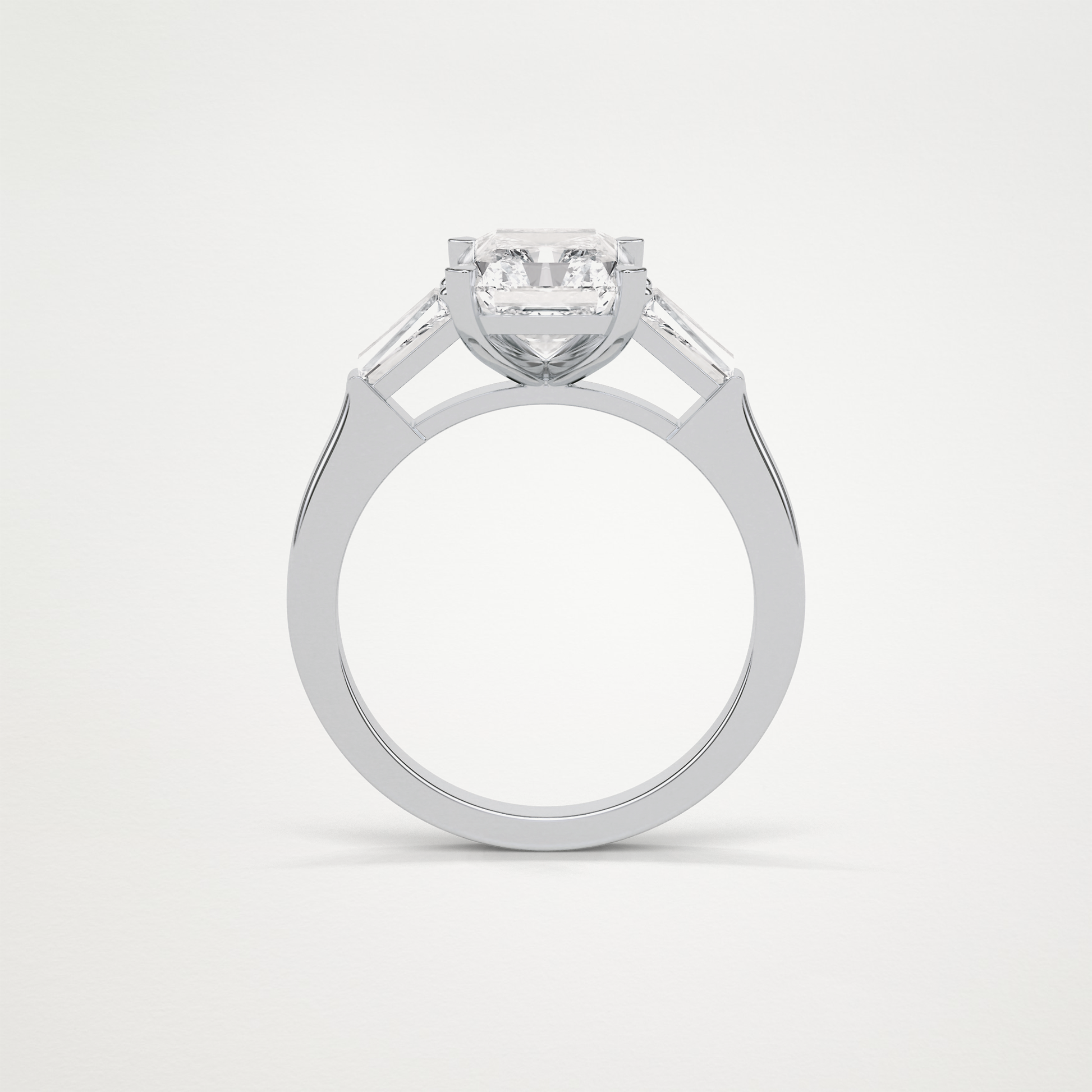 Radiant Three Stones Moissanite Engagement Ring – 2.3 CT Lab-Created Brilliance in 10K/14K/18K Gold 7