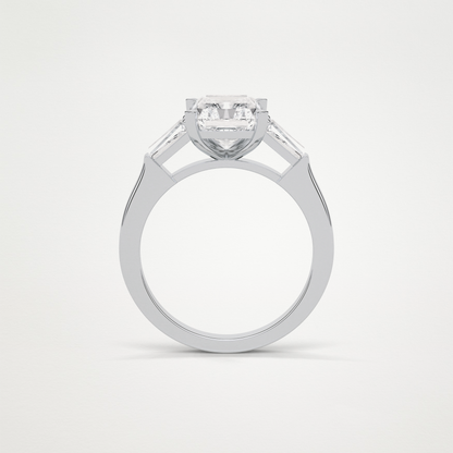 Radiant Three Stones Moissanite Engagement Ring – 2.3 CT Lab-Created Brilliance in 10K/14K/18K Gold 7