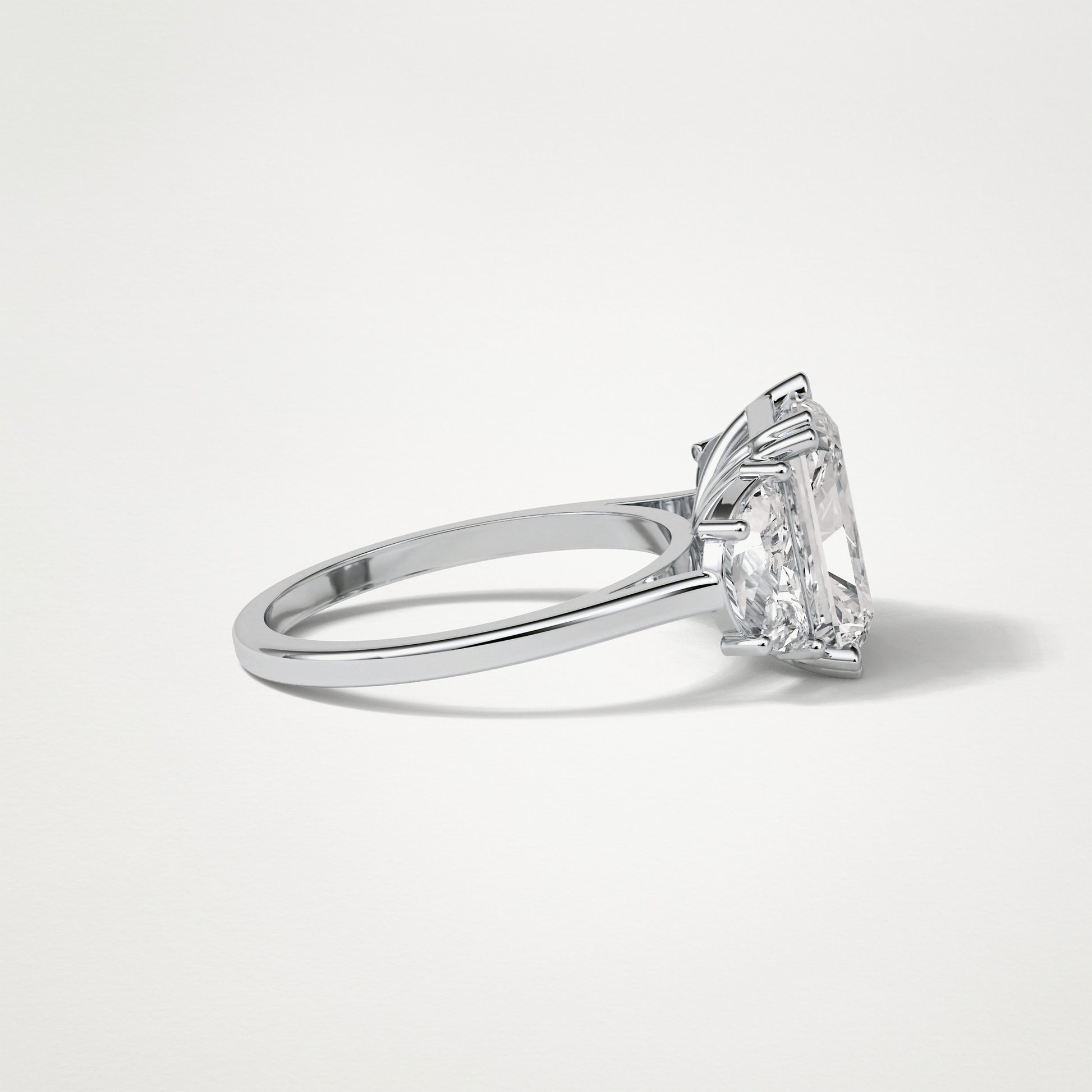 Radiant 3 Stone Moissanite Engagement Ring – 3.24 CT Lab-Created Brilliance in 10K/14K/18K Gold