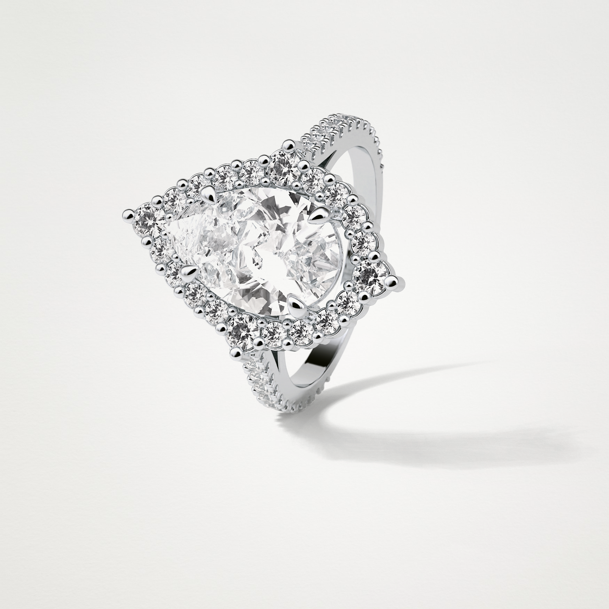 Pear Halo & Pave Moissanite Engagement Ring – 3.1 CT Lab-Created Brilliance in 10K/14K/18K Gold