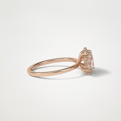 Oval Cluster Moissanite Engagement Ring – 1.33 CT Lab-Created Brilliance in 10K/14K/18K Gold