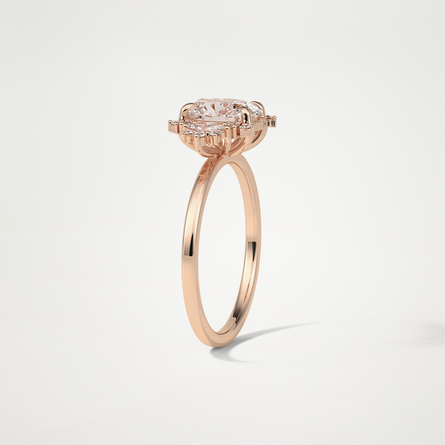 Oval Cluster Moissanite Engagement Ring – 1.33 CT Lab-Created Brilliance in 10K/14K/18K Gold