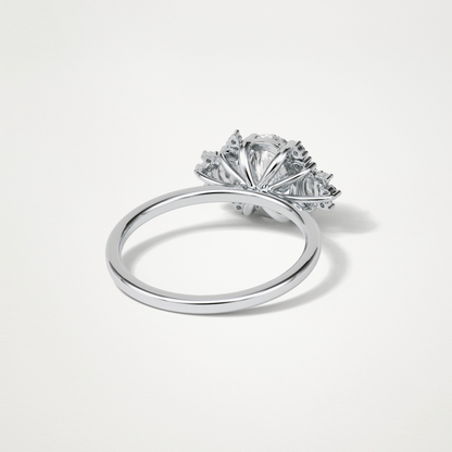 Oval Cluster Moissanite Engagement Ring – 1.33 CT Lab-Created Brilliance in 10K/14K/18K Gold