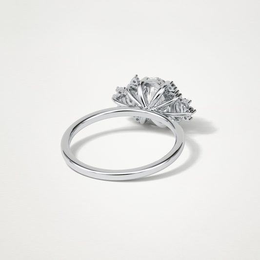 Oval Cluster Moissanite Engagement Ring – 1.33 CT Lab-Created Brilliance in 10K/14K/18K Gold