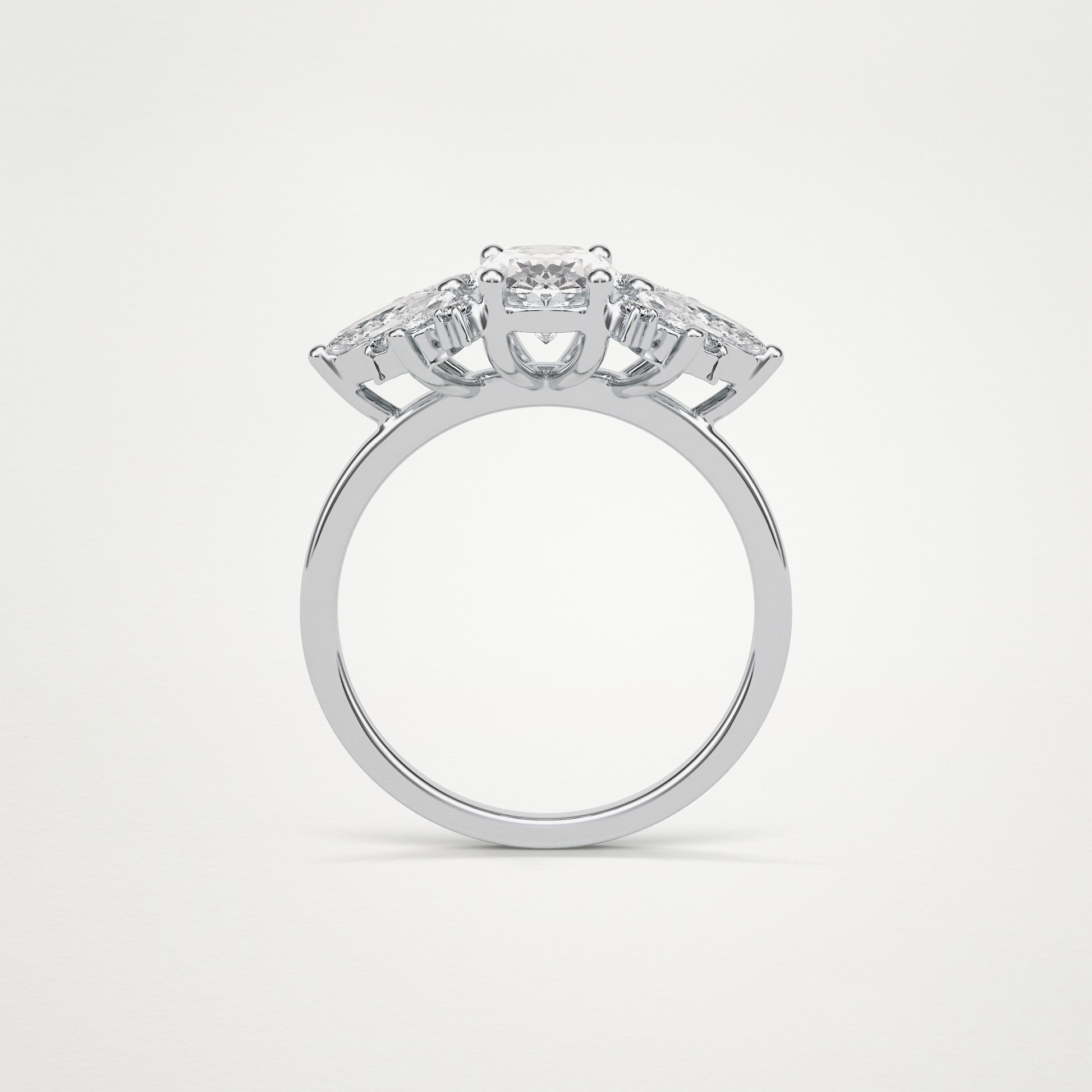 Oval Cluster Moissanite Engagement Ring – 1.33 CT Lab-Created Brilliance in 10K/14K/18K Gold