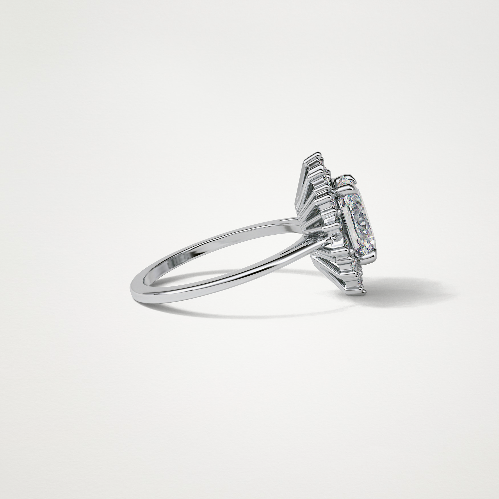 Oval Halo Moissanite Engagement Ring – 1.91 CT Lab-Created Brilliance in 10K/14K/18K Gold