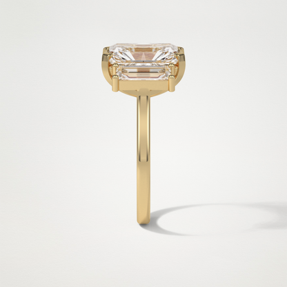 Radiant 3 Stone Moissanite Engagement Ring – 6.2 CT Lab-Created Brilliance in 10K/14K/18K Gold 11