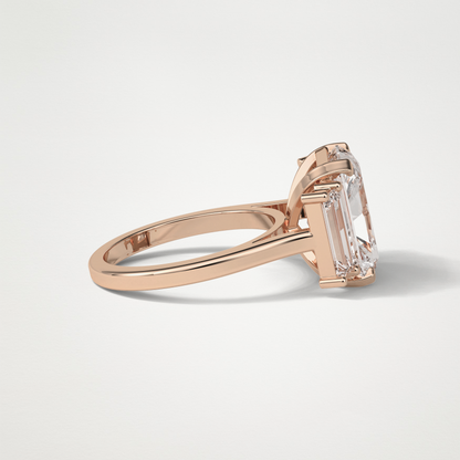 Radiant 3 Stone Moissanite Engagement Ring – 6.2 CT Lab-Created Brilliance in 10K/14K/18K Gold 17