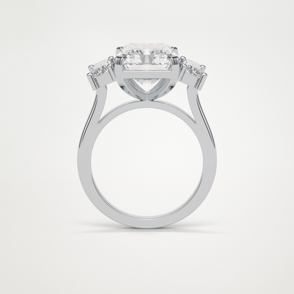 Radiant 3 Stone Moissanite Engagement Ring – 6.2 CT Lab-Created Brilliance in 10K/14K/18K Gold 7