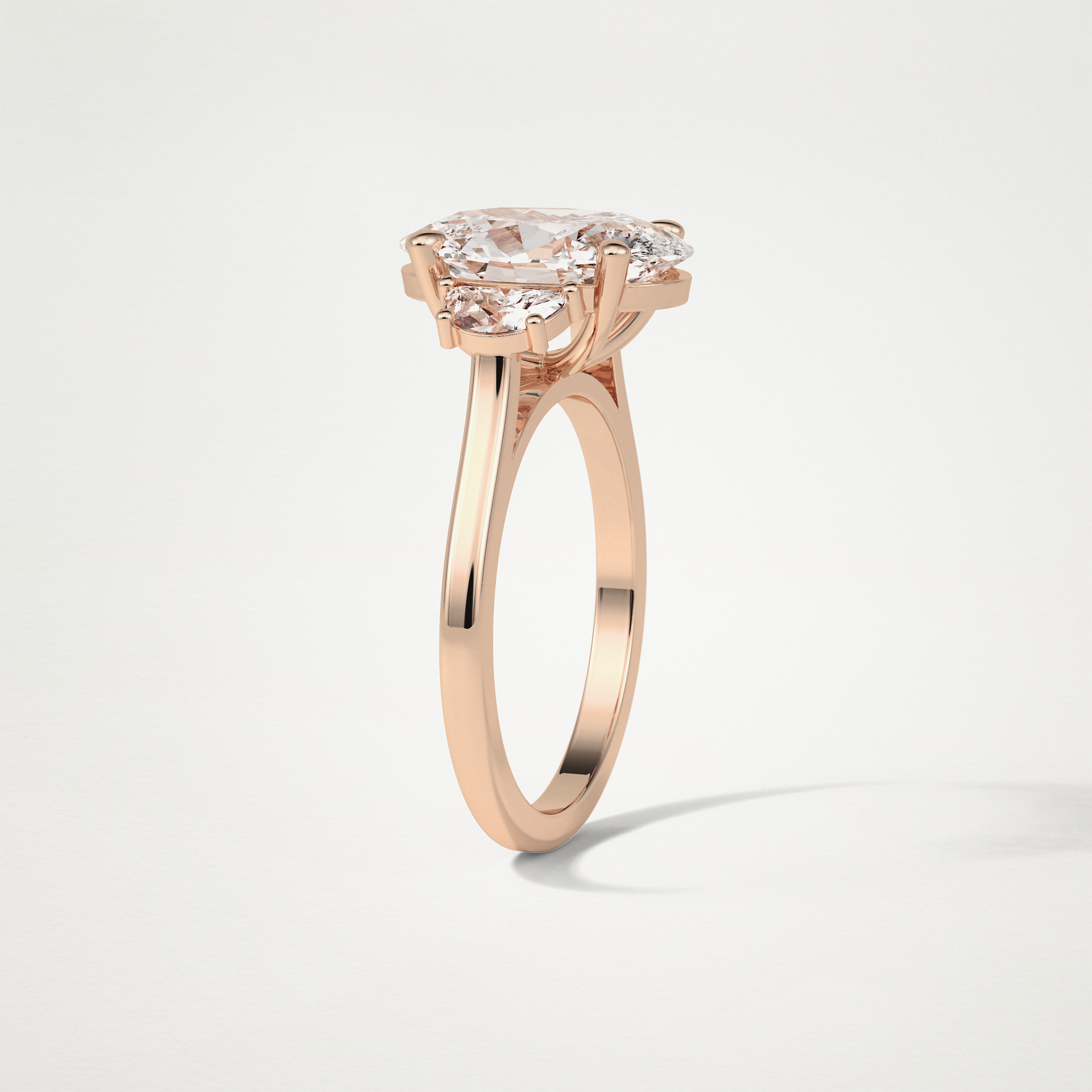 Oval Three Stone Moissanite Engagement Ring – 4 CT Lab-Created Brilliance in 10K/14K/18K Gold 19