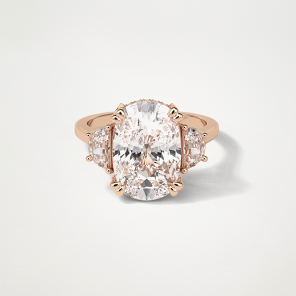 Cushion Three Stones Moissanite Engagement Ring – 6.3 CT Lab-Created Brilliance in 10K/14K/18K Gold 15