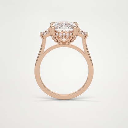 Cushion Three Stones Moissanite Engagement Ring – 6.3 CT Lab-Created Brilliance in 10K/14K/18K Gold 21