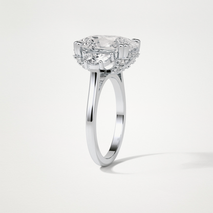 Cushion Three Stones Moissanite Engagement Ring – 6.3 CT Lab-Created Brilliance in 10K/14K/18K Gold 5