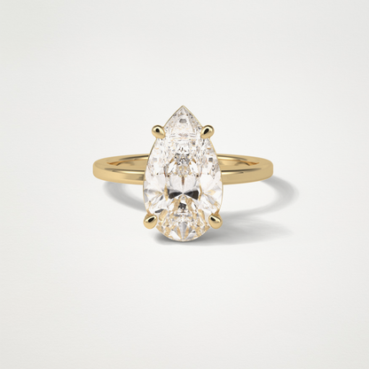 Pear HIdden Multi Stone Moissanite Engagement Ring – 5.6 CT Lab-Created Brilliance in 10K/14K/18K Gold