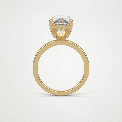 Pear HIdden Multi Stone Moissanite Engagement Ring – 5.6 CT Lab-Created Brilliance in 10K/14K/18K Gold