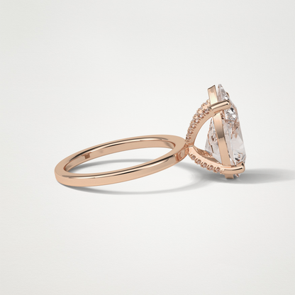 Pear HIdden Multi Stone Moissanite Engagement Ring – 5.6 CT Lab-Created Brilliance in 10K/14K/18K Gold