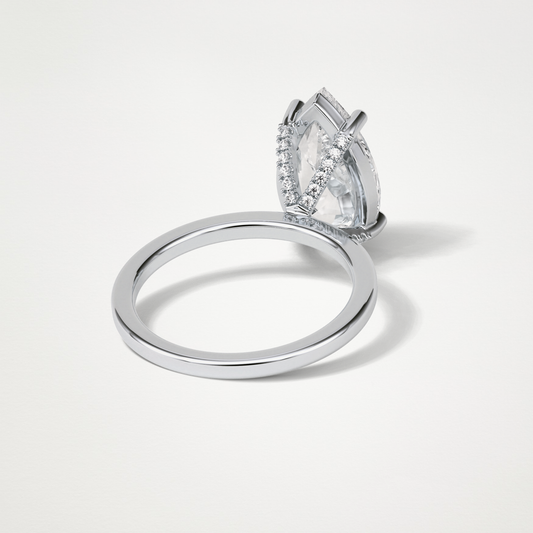 Pear HIdden Multi Stone Moissanite Engagement Ring – 5.6 CT Lab-Created Brilliance in 10K/14K/18K Gold
