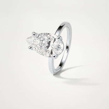 Pear HIdden Multi Stone Moissanite Engagement Ring – 5.6 CT Lab-Created Brilliance in 10K/14K/18K Gold