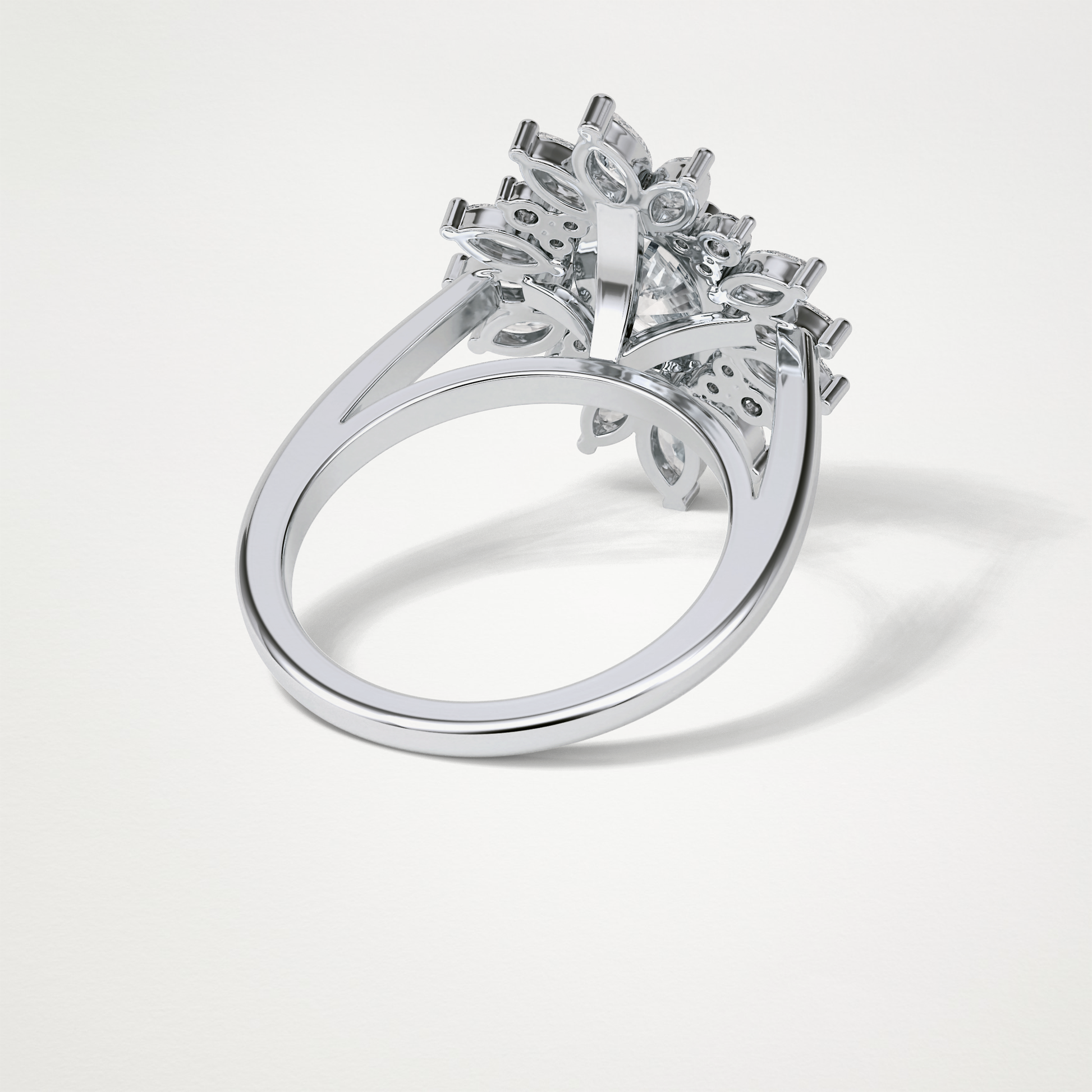 Oval Cluster Moissanite Engagement Ring – 1.33 CT Lab-Created Brilliance in 10K/14K/18K Gold