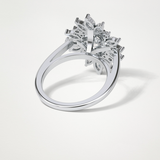 Oval Cluster Moissanite Engagement Ring – 1.33 CT Lab-Created Brilliance in 10K/14K/18K Gold