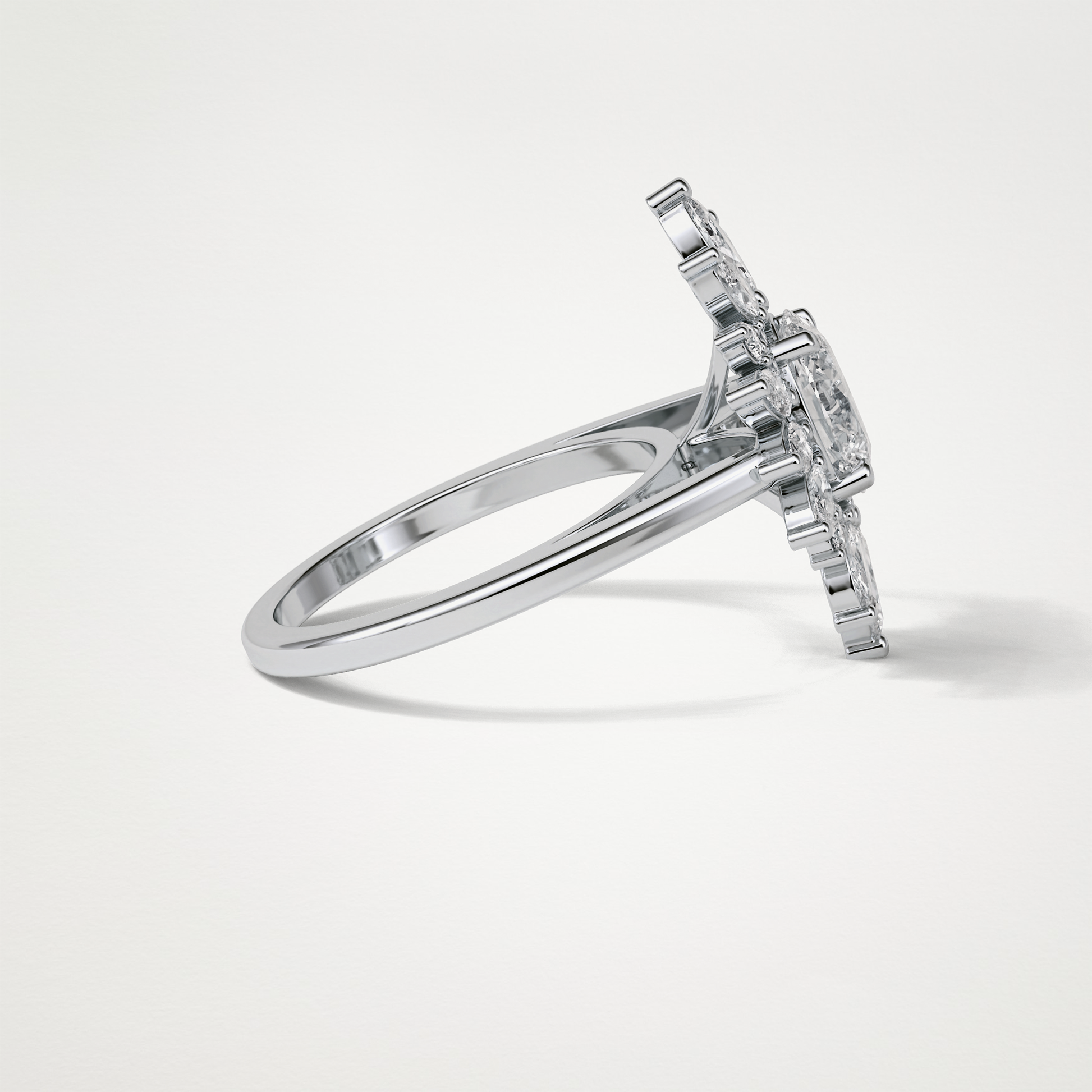Oval Cluster Moissanite Engagement Ring – 1.33 CT Lab-Created Brilliance in 10K/14K/18K Gold