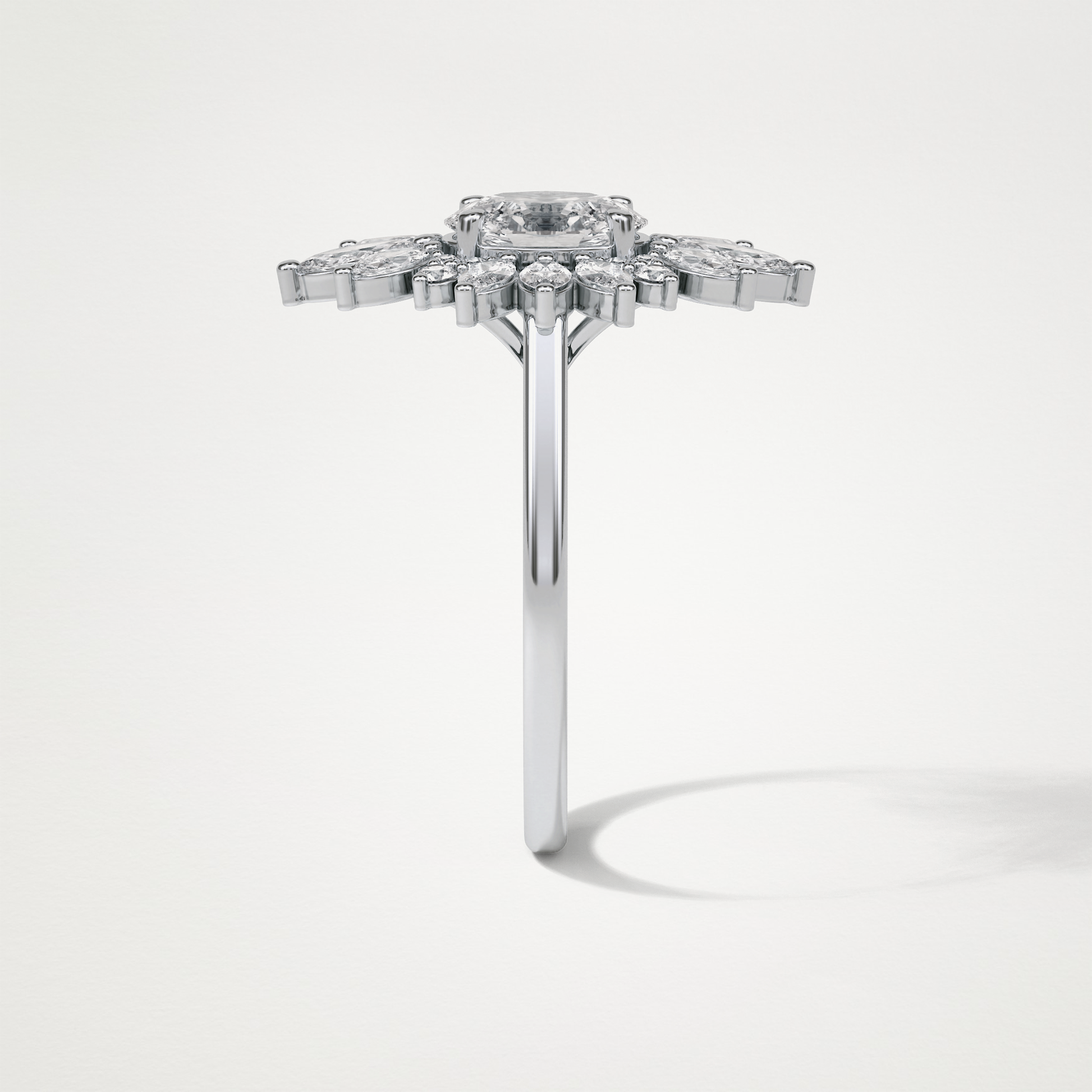 Oval Cluster Moissanite Engagement Ring – 1.33 CT Lab-Created Brilliance in 10K/14K/18K Gold