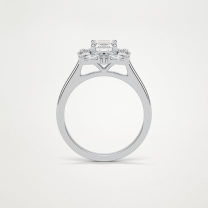Emerald Cluster Moissanite Engagement Ring – 0.92 CT Lab-Created Brilliance in 10K/14K/18K Gold