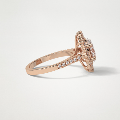 Oval Cluster Moissanite Engagement Ring – 1.91 CT Lab-Created Brilliance in 10K/14K/18K Gold