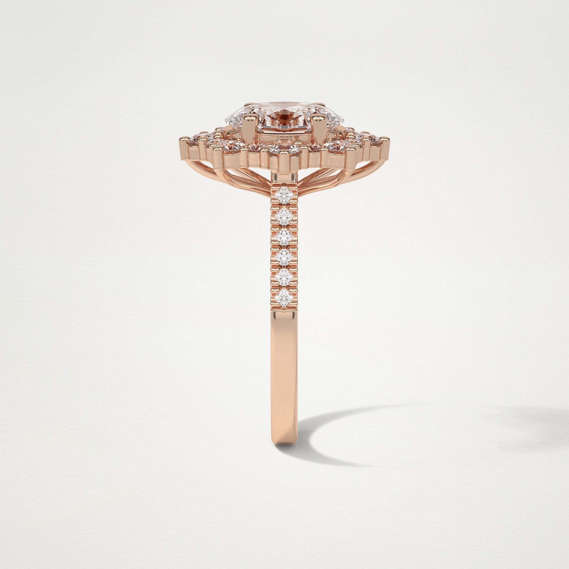 Oval Cluster Moissanite Engagement Ring – 1.91 CT Lab-Created Brilliance in 10K/14K/18K Gold