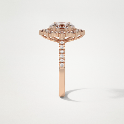 Oval Cluster Moissanite Engagement Ring – 1.91 CT Lab-Created Brilliance in 10K/14K/18K Gold