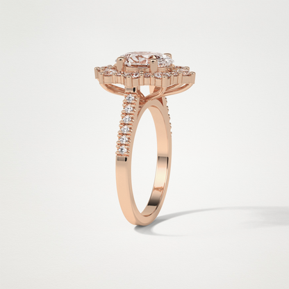Oval Cluster Moissanite Engagement Ring – 1.91 CT Lab-Created Brilliance in 10K/14K/18K Gold