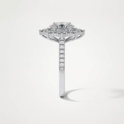 Oval Cluster Moissanite Engagement Ring – 1.91 CT Lab-Created Brilliance in 10K/14K/18K Gold