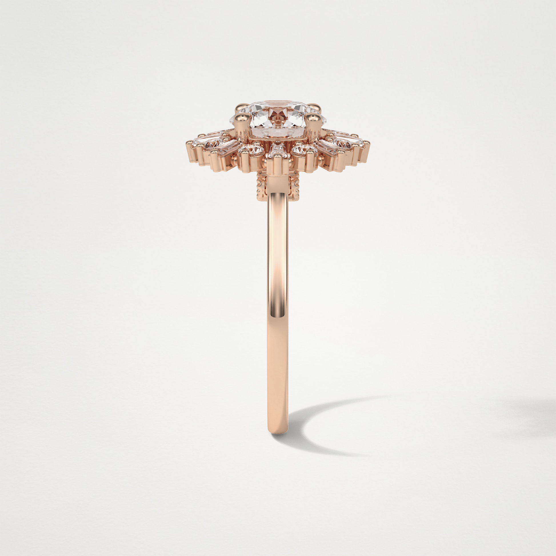 Round Halo Moissanite Engagement Ring – 1.35 CT Lab-Created Brilliance in 10K/14K/18K Gold