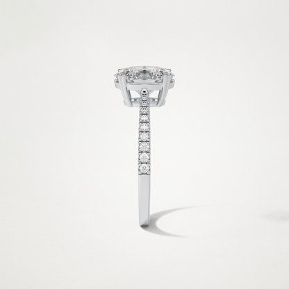 Oval Pave Moissanite Engagement Ring – 1.60 CT Lab-Created Brilliance in 10K/14K/18K Gold
