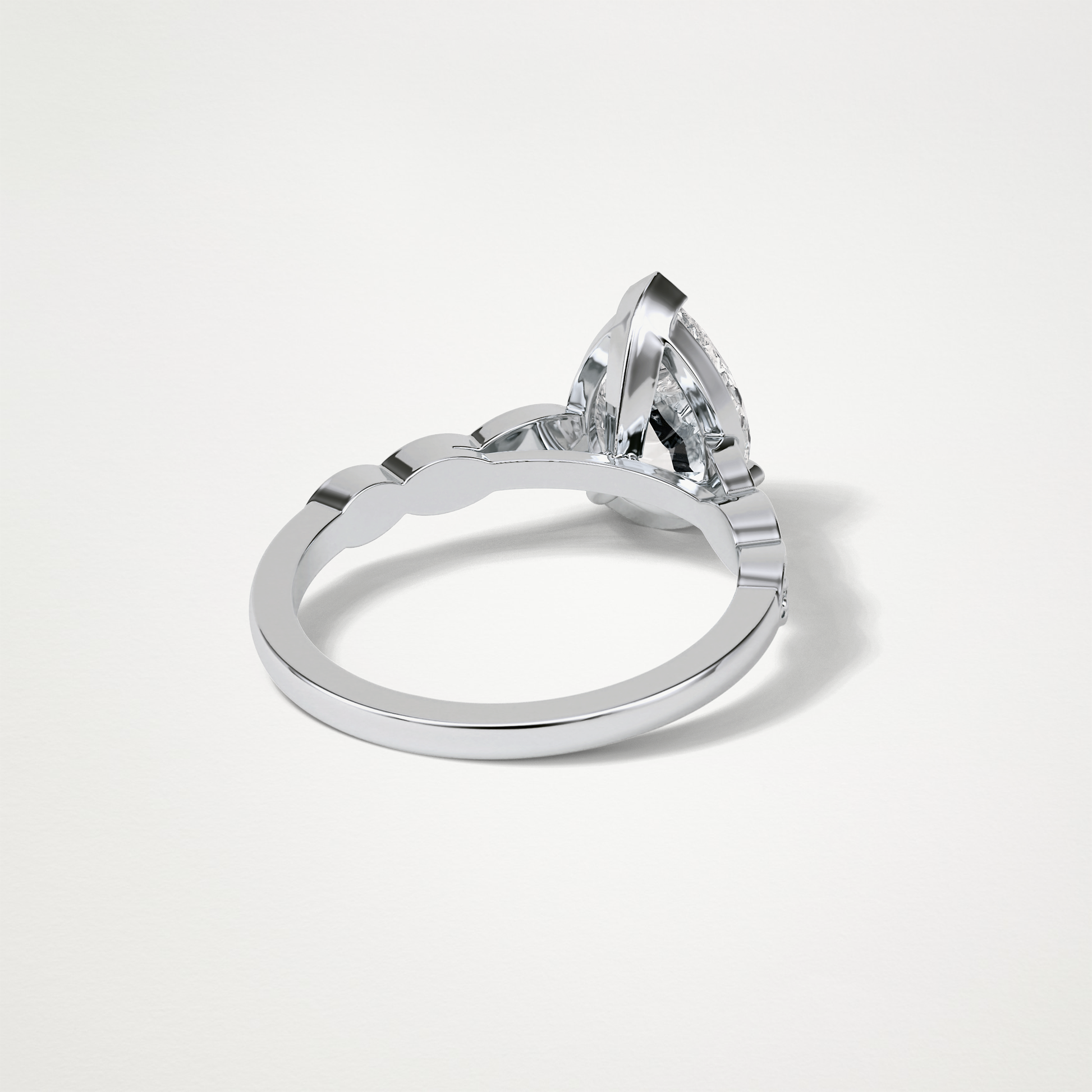 Pear Milgrain Pave Moissanite Engagement Ring – 1.93 CT Lab-Created Brilliance in 10K/14K/18K Gold