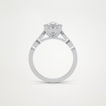 Pear Milgrain Pave Moissanite Engagement Ring – 1.93 CT Lab-Created Brilliance in 10K/14K/18K Gold