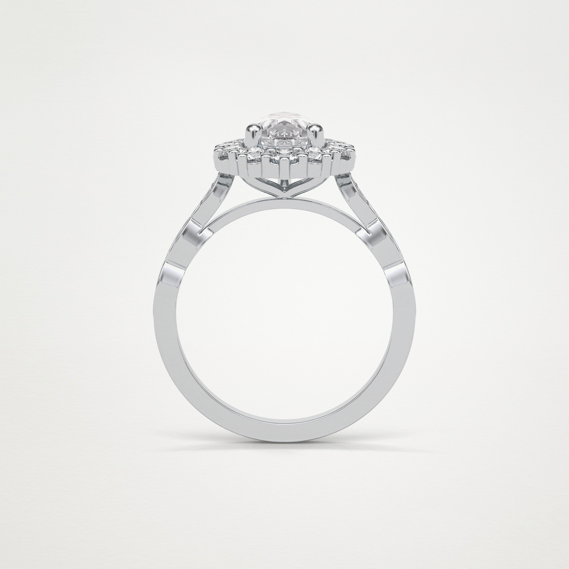 Pear Milgrain Halo Moissanite Engagement Ring – 1.93 CT Lab-Created Brilliance in 10K/14K/18K Gold