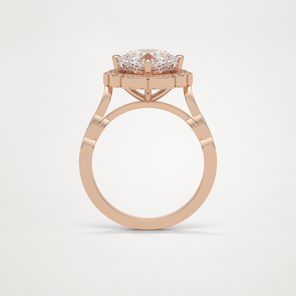 Cushion Milgrain Halo Moissanite Engagement Ring – 2.1 CT Lab-Created Brilliance in 10K/14K/18K Gold 21